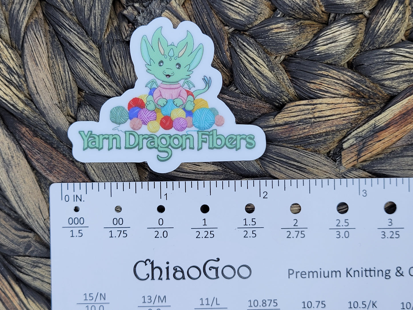 Yarn Dragon Fibers Logo 2" Sticker