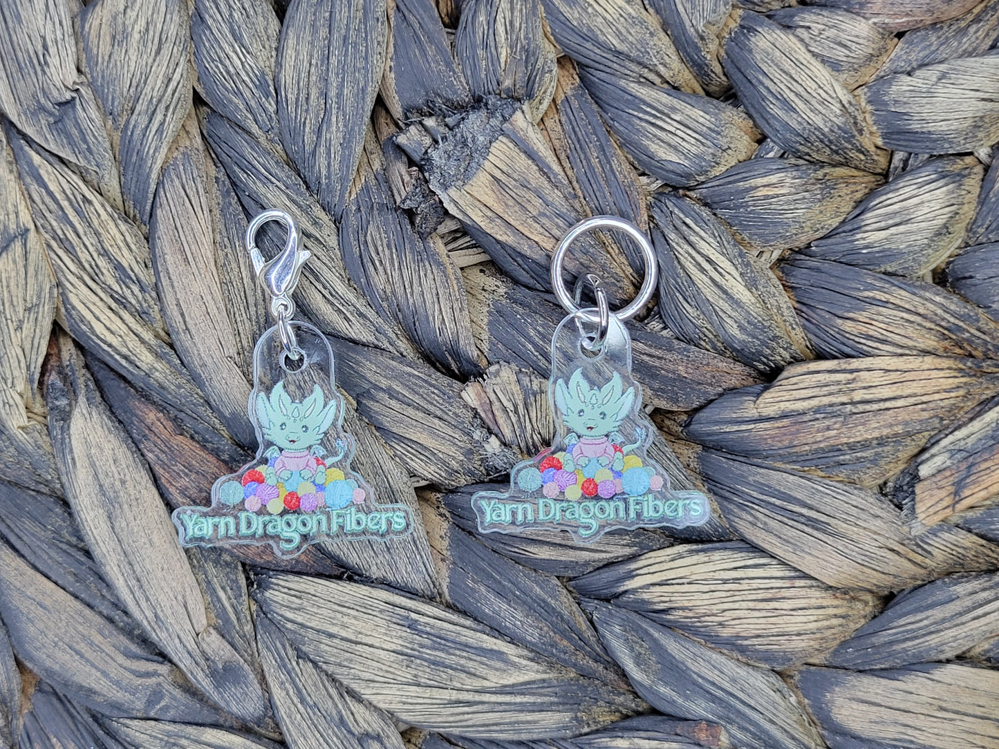 Stitch Markers - Yarn Dragon Fibers Logo (single)