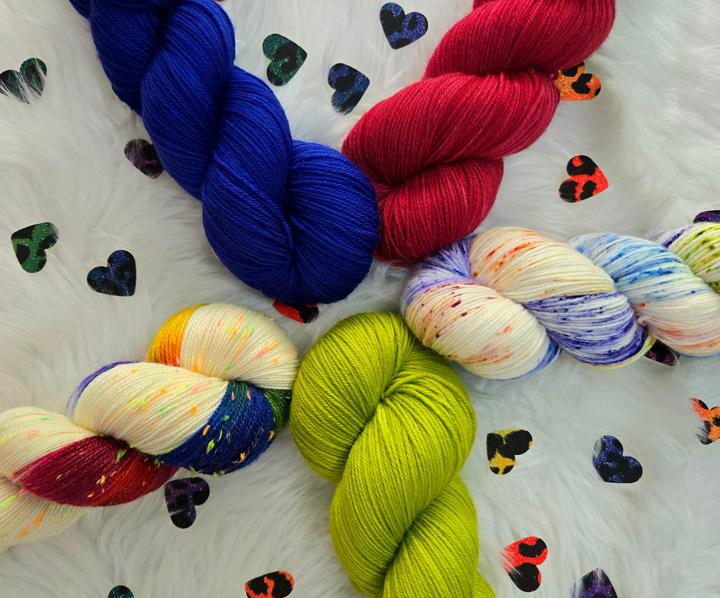 PRE-ORDER Hand Dyed Yarn - Lisa Frank Collection