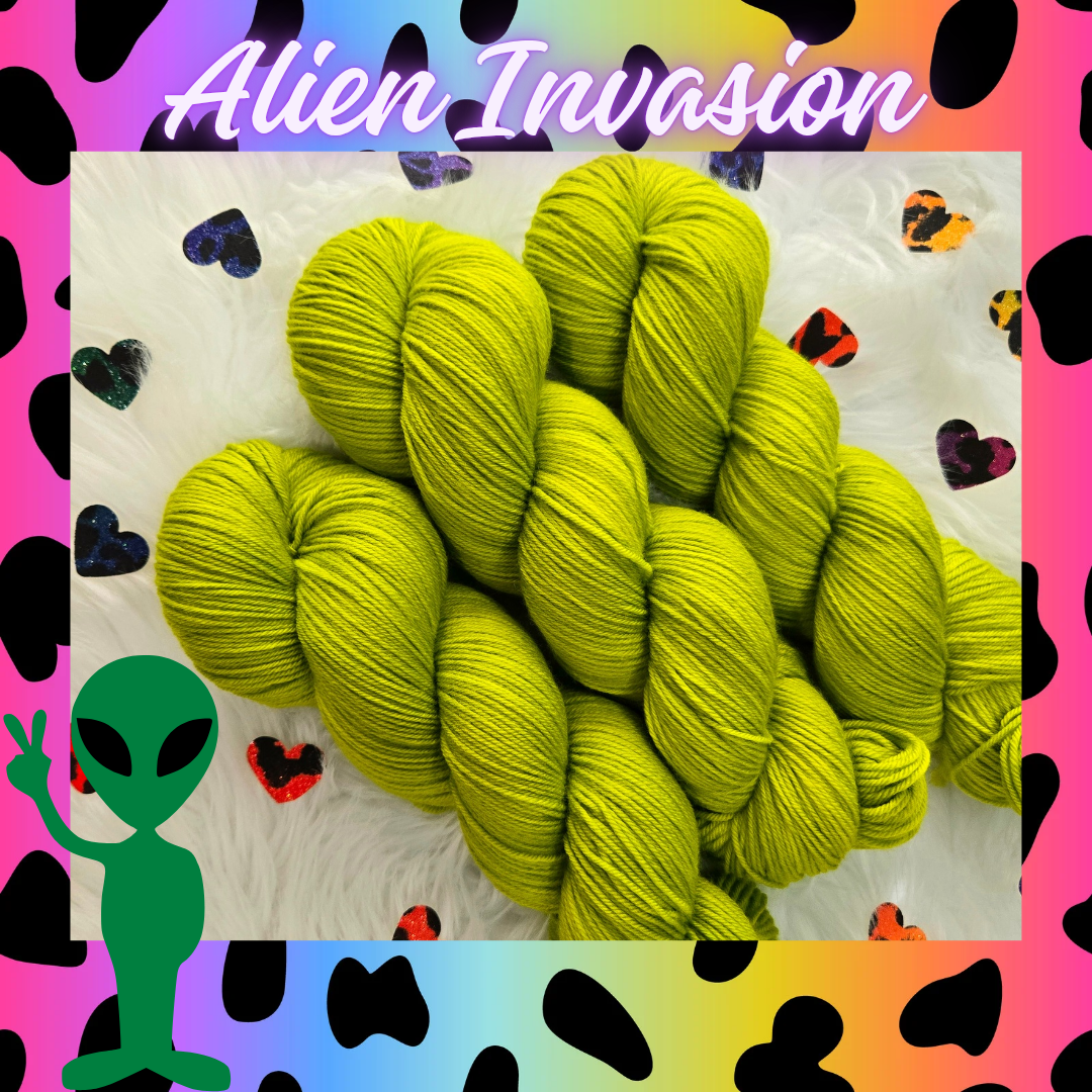 Hand Dyed Yarn - Alien Invasion