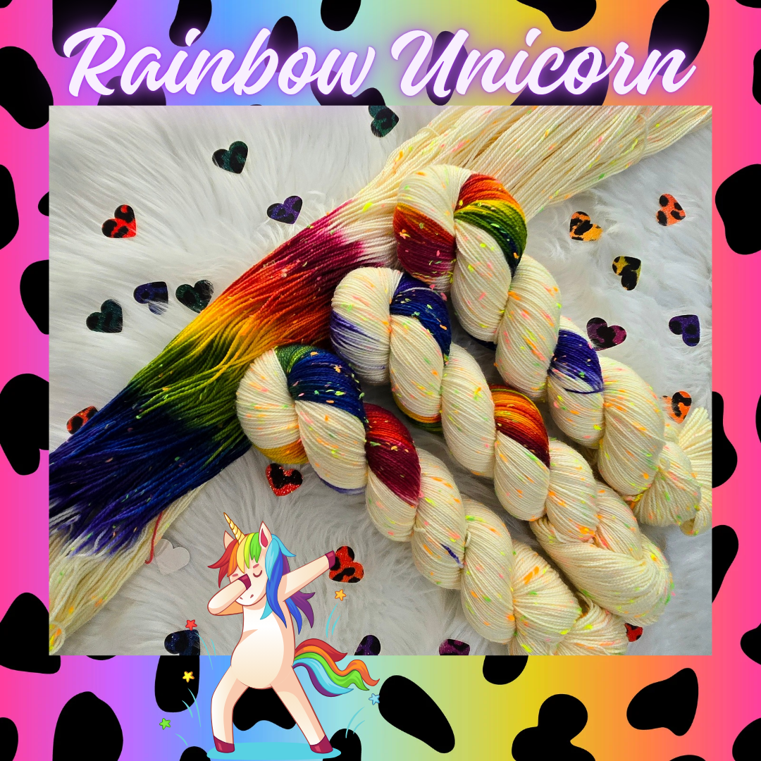 Hand Dyed Yarn - Rainbow Unicorn