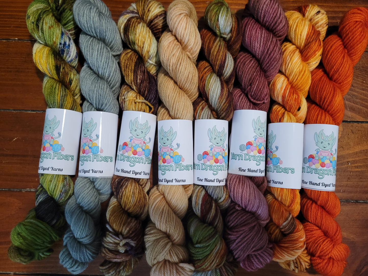Hand Dyed Yarn - Pedro Pascal Appreciation Collection (8) Mini Skein Set