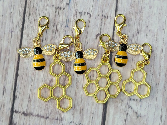 Stitch Markers - Bees Set of 6