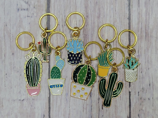 Stitch Markers - Succulents Set of 8