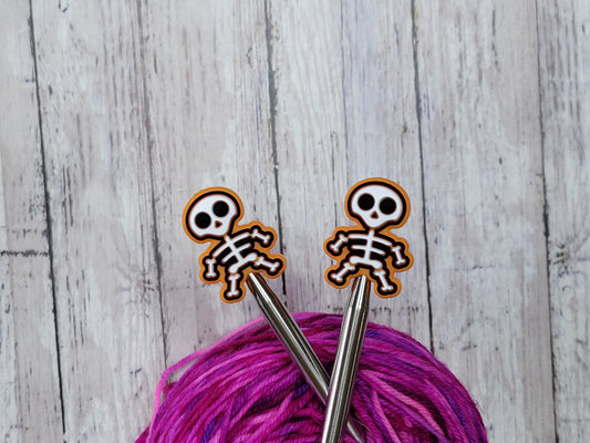 Stitch Stoppers/Point Protectors - Orange Skeleton