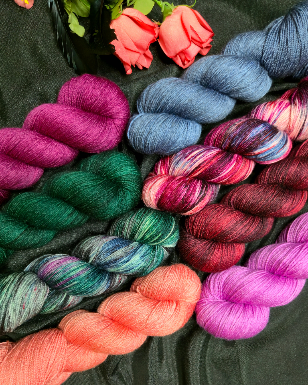PRE-ORDER Hand Dyed Yarn - Dark Romance Collection