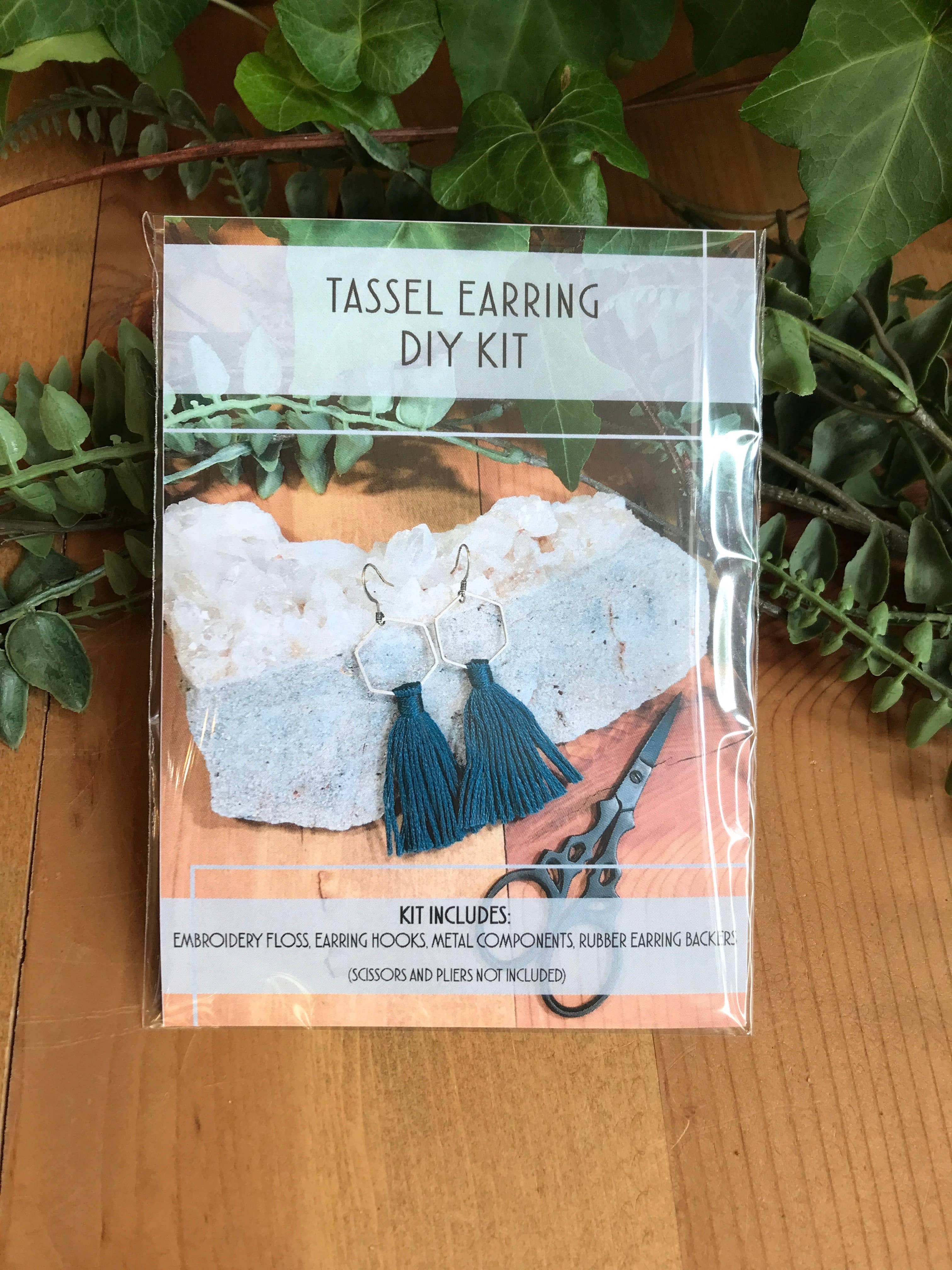 DIY Tassel Earring Kit - Hexagon – Yarn Dragon Fibers