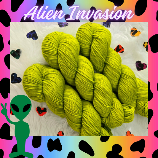 Hand Dyed Yarn - Alien Invasion