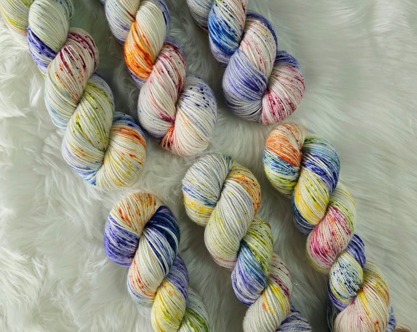 Hand Dyed Yarn & Fiber - Dazzling Dalmatian