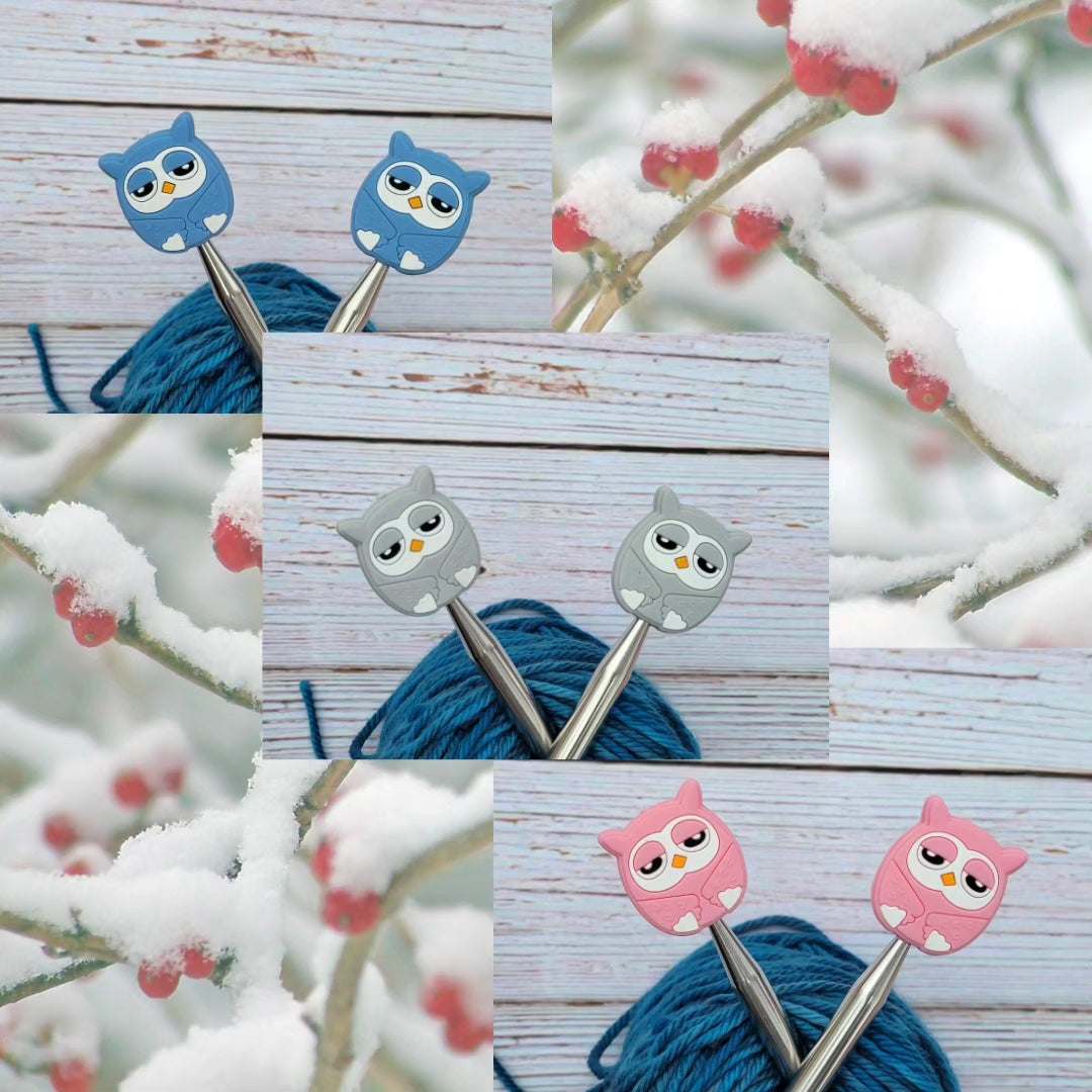 Stitch Stoppers/Point Protectors - Sleepy Owls