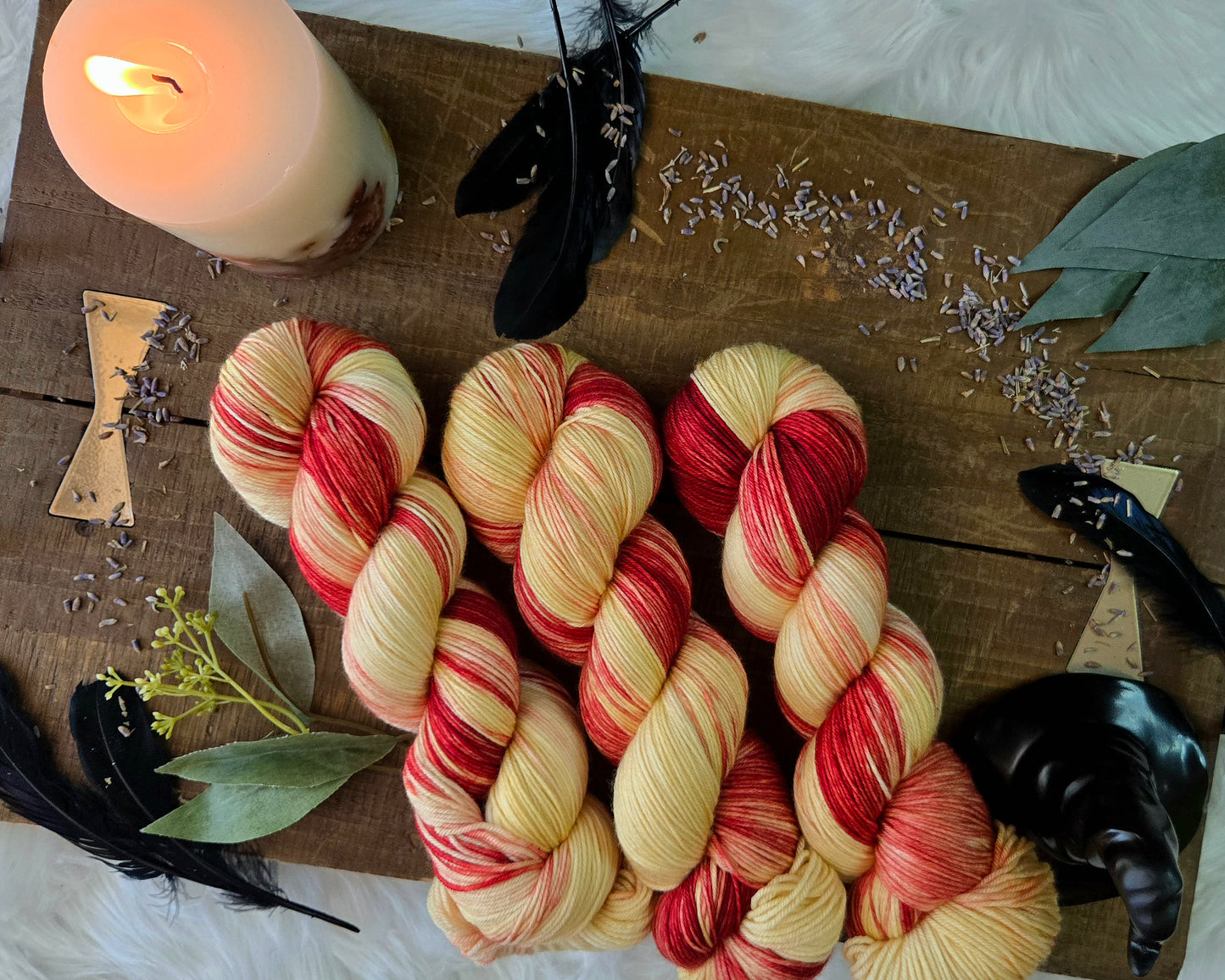 Hand Dyed Yarn & Fiber - Blood On The Moon