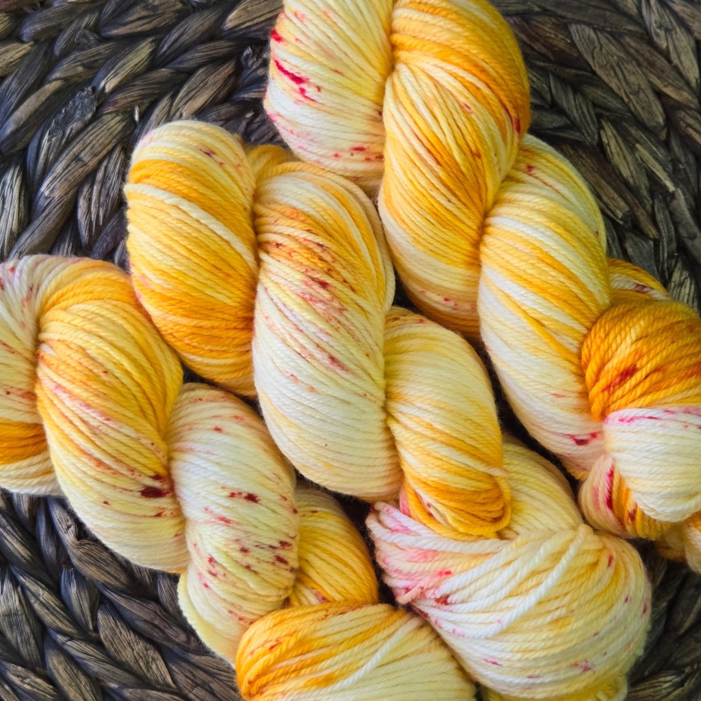 Hand Dyed Yarn - Yellow Roses