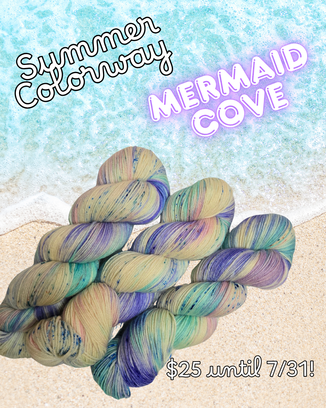 Hand Dyed Yarn & Fiber - Mermaid Cove