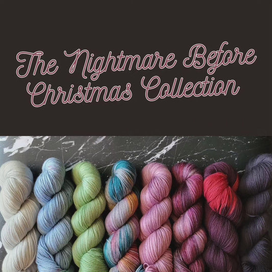 Hand Dyed Yarn - Nightmare Before Christmas Collection (8) Mini Skein Set