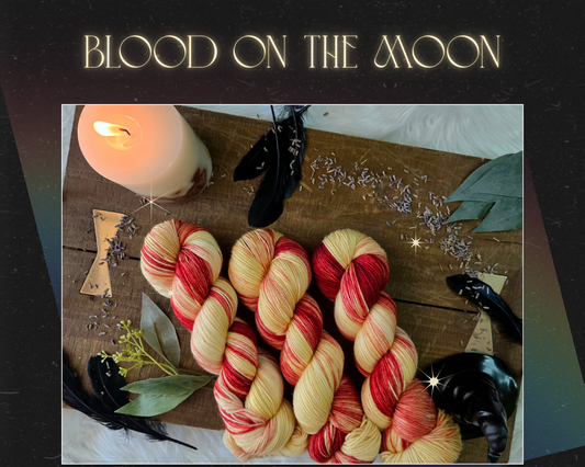 Hand Dyed Yarn & Fiber - Blood On The Moon