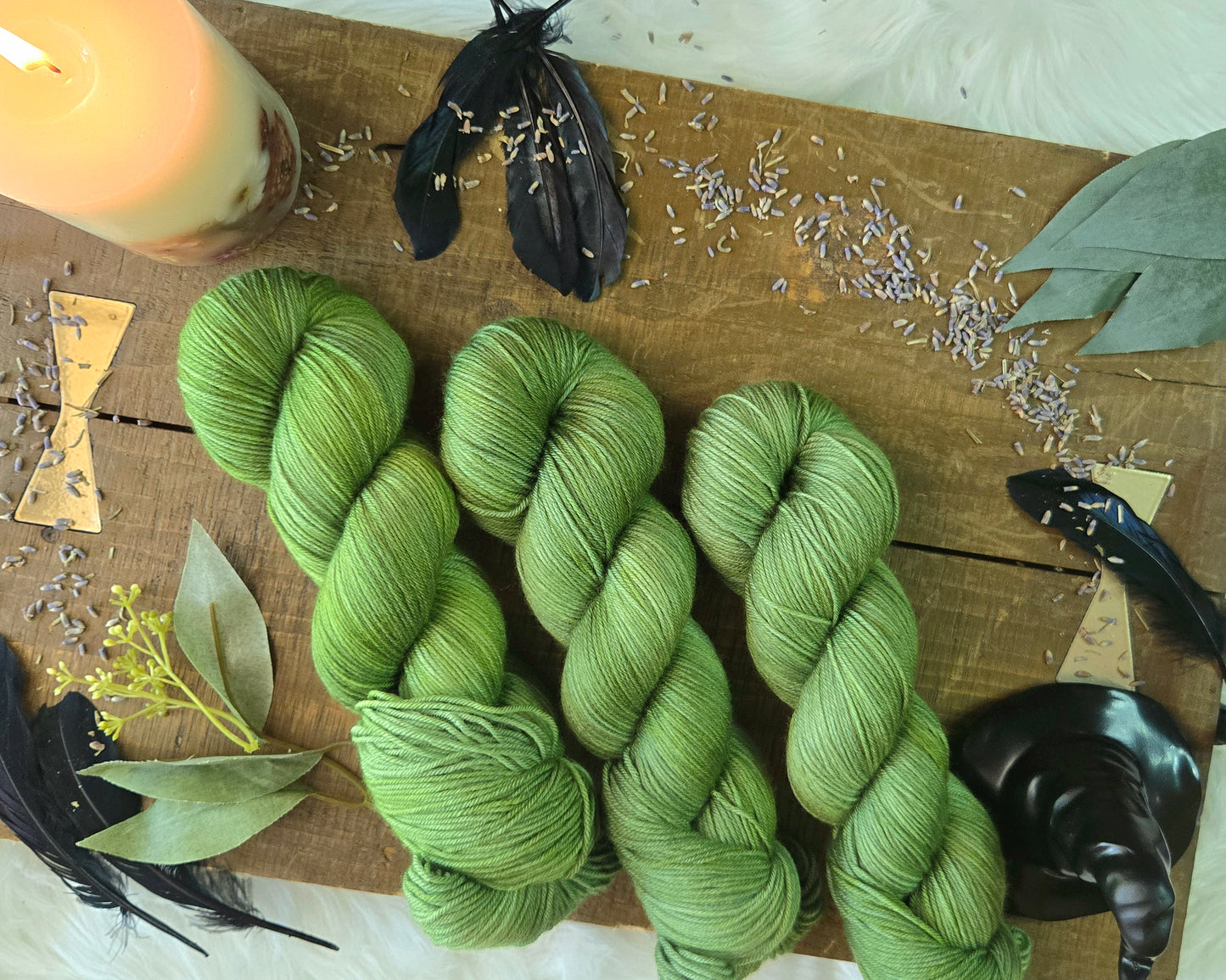 Hand Dyed Yarn & Fiber - Rosemary