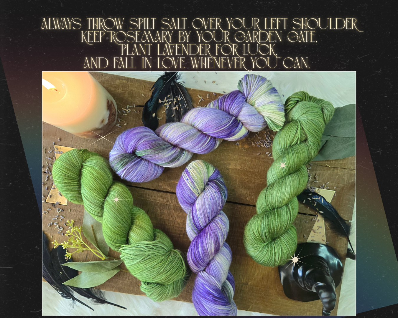 Hand Dyed Yarn & Fiber - Lavender For Luck