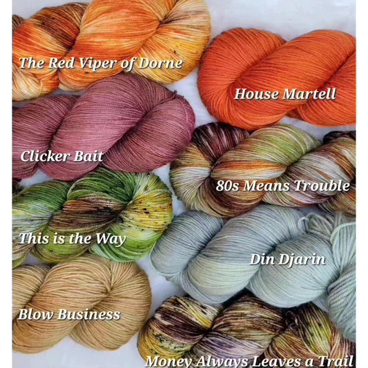 PRE-ORDER Hand Dyed Yarn - Pedro Pascal Appreciation Collection