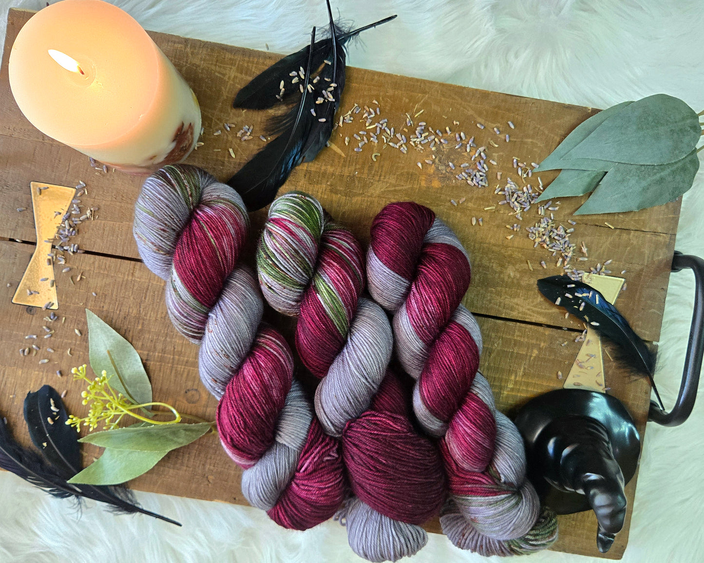 Hand Dyed Yarn & Fiber - The Man Under The Roses