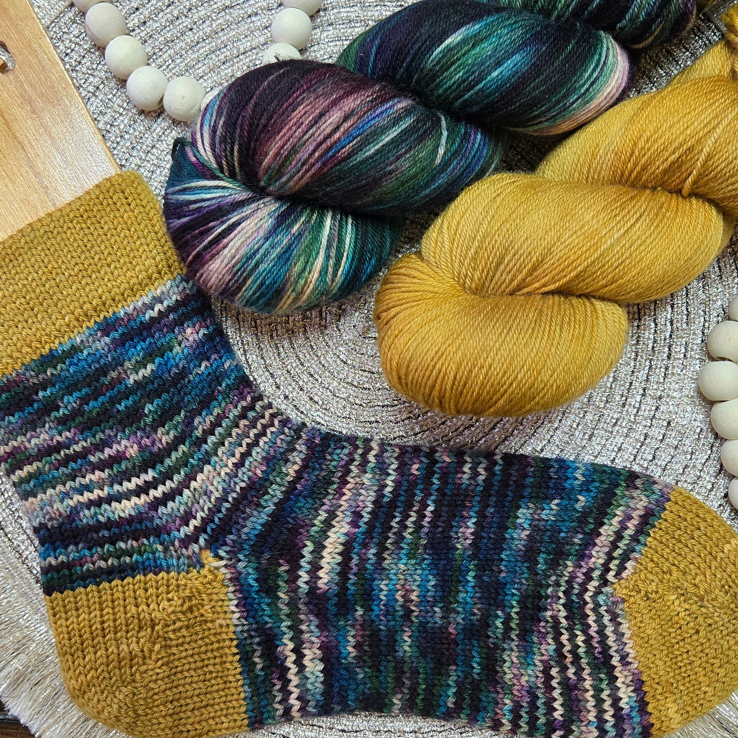 Hand Dyed Yarn - All That Glitters Is Gold