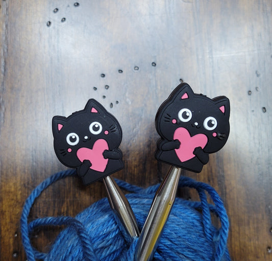 Stitch Stoppers/Point Protectors - Heart Cats