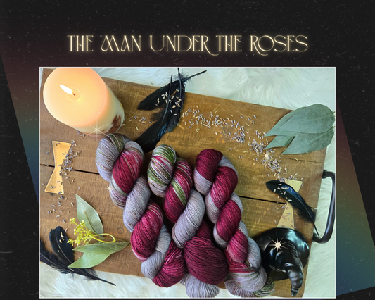Hand Dyed Yarn & Fiber - The Man Under The Roses