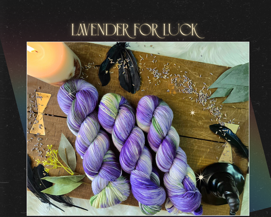 Hand Dyed Yarn & Fiber - Lavender For Luck