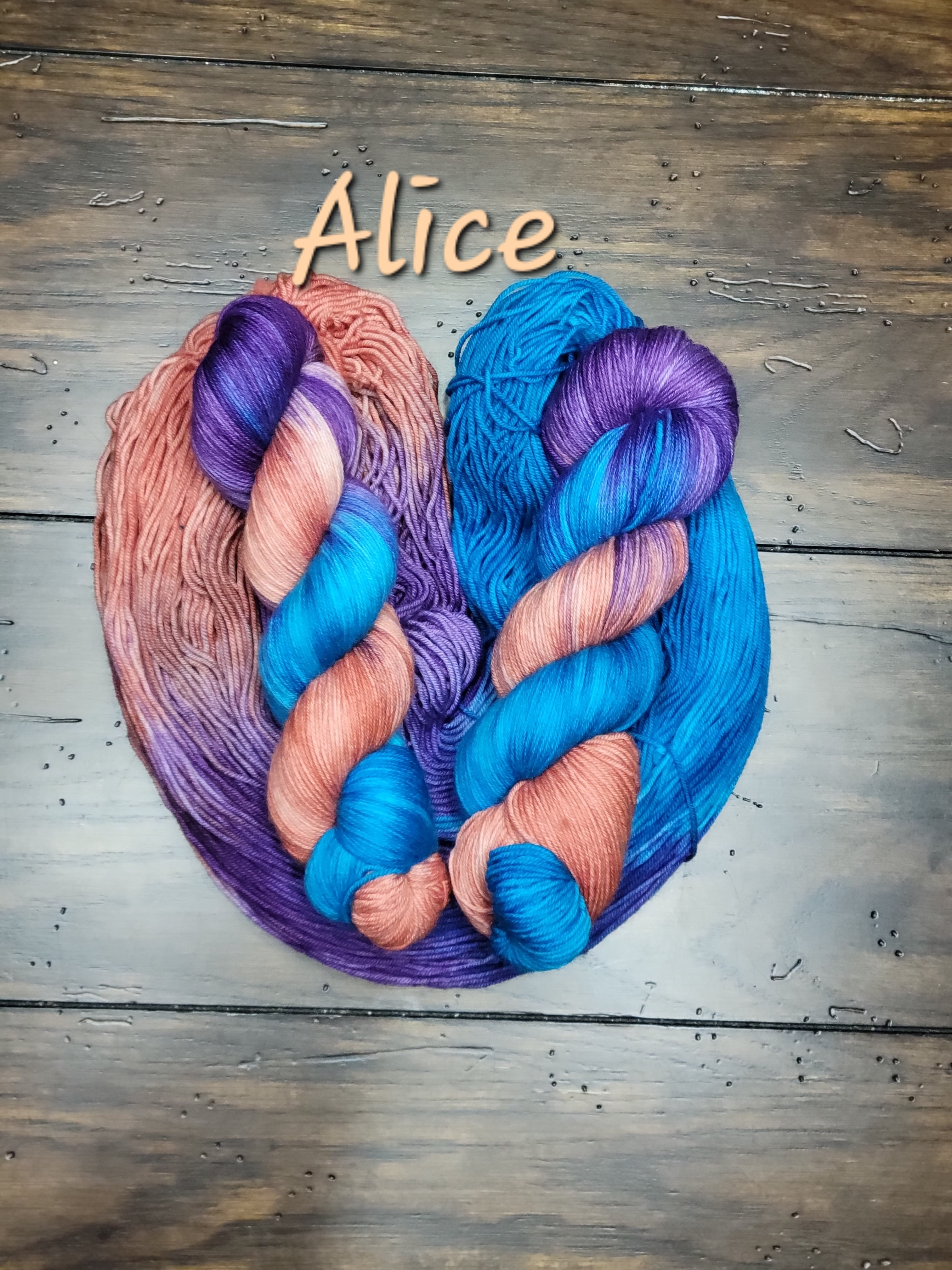 Hand Dyed Yarn - Alice – Yarn Dragon Fibers